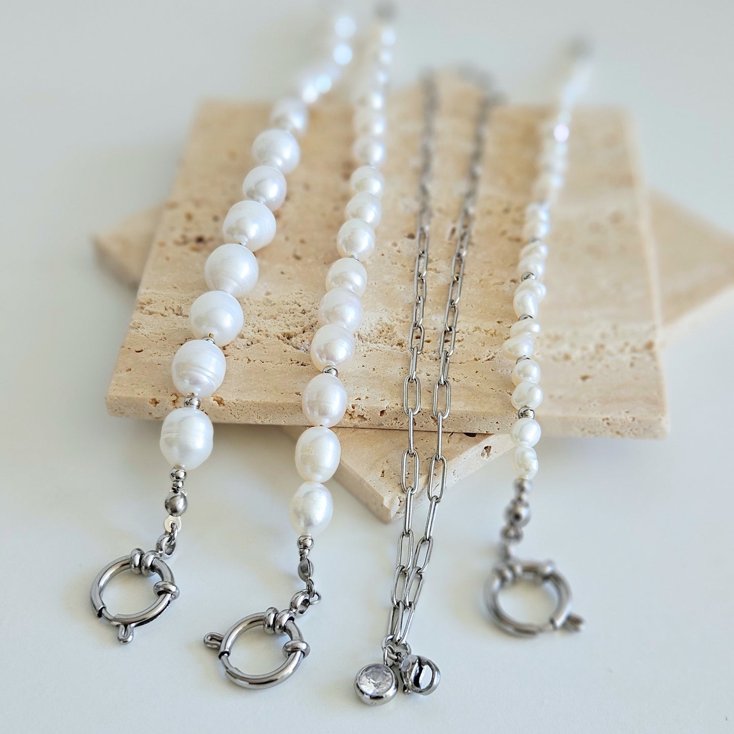 Połówka z perłami – Ocean Elegante (Perły) silver