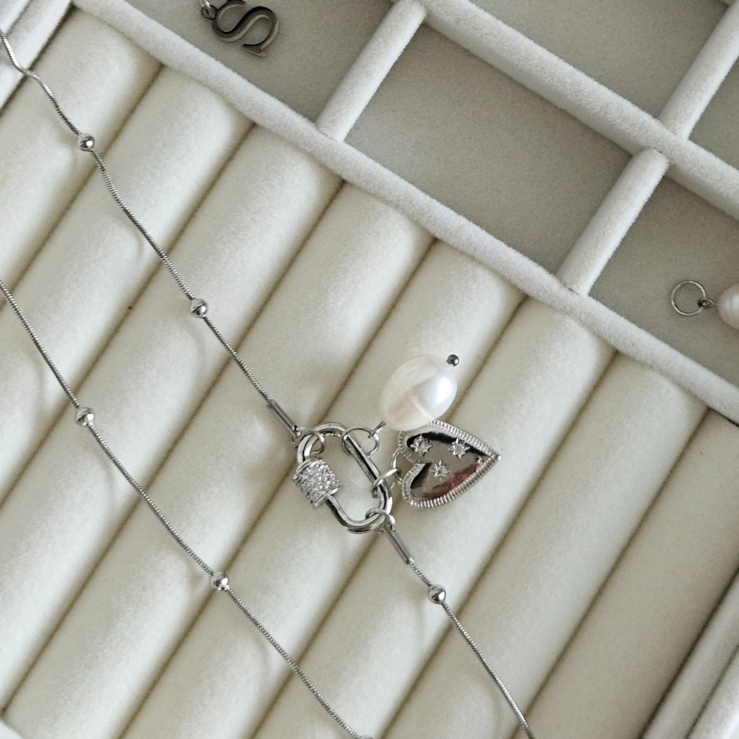 Charms LARGE PEARL silver