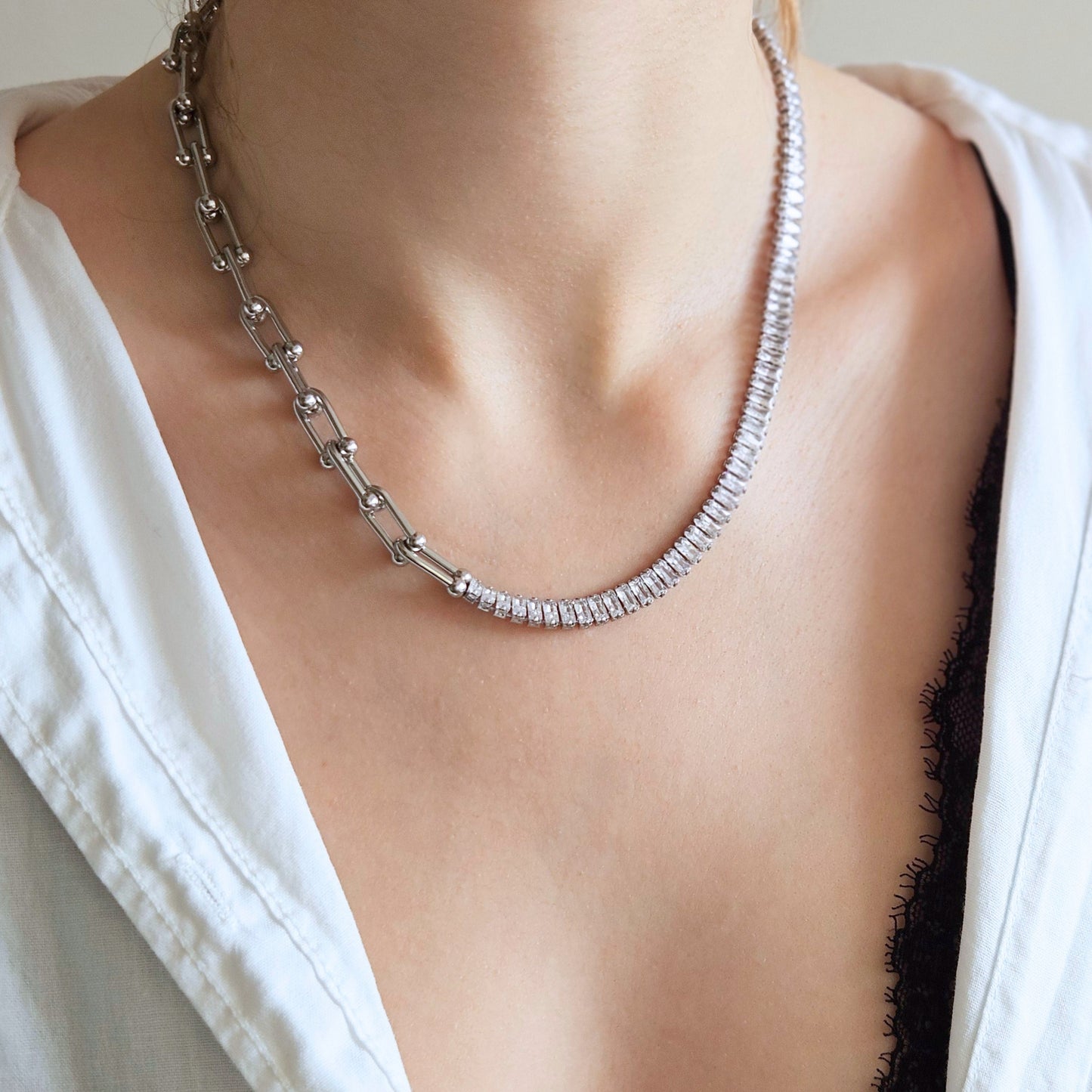 Naszyjnik U-Chain Gleam silver