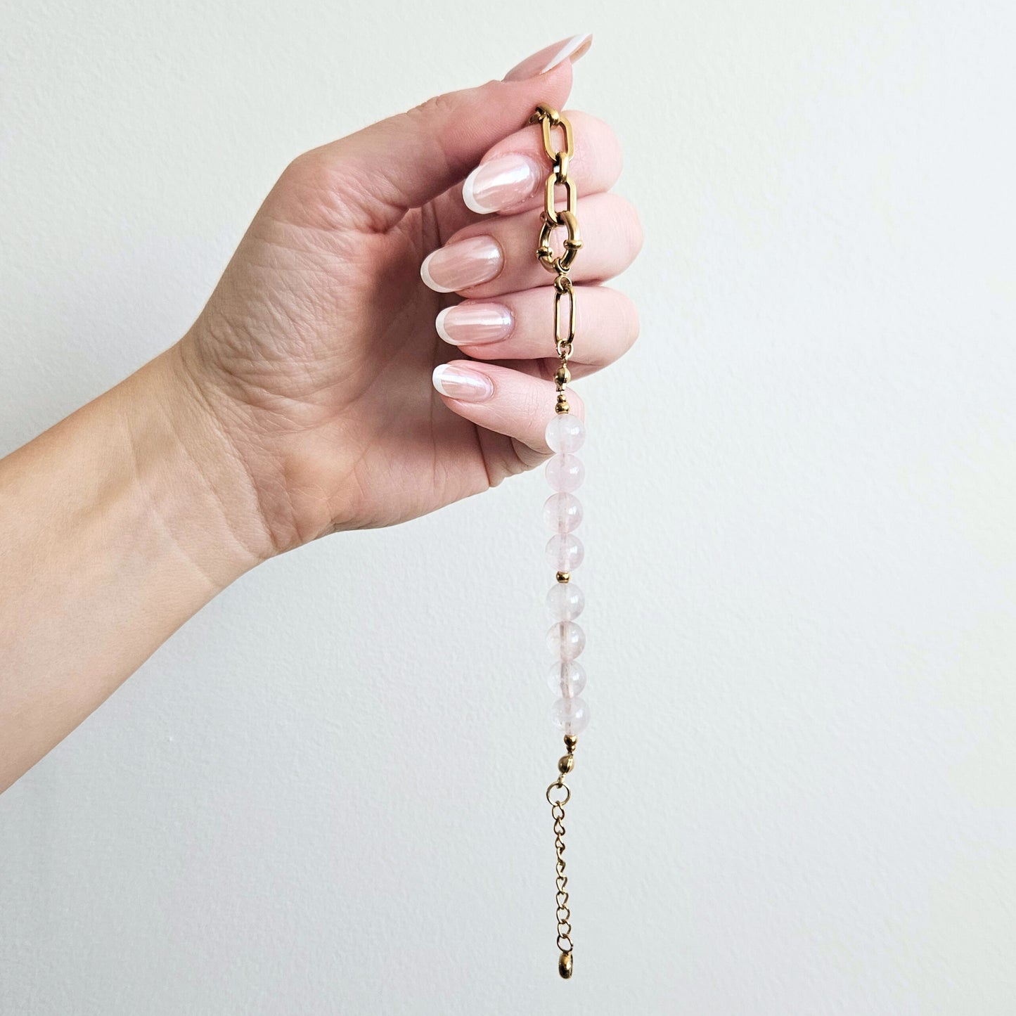 Bransoletka LUNA ROSA - kwarc różowy