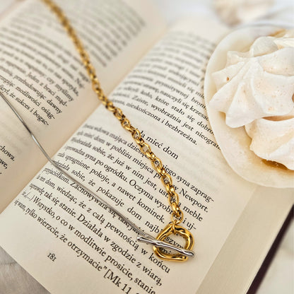 Naszyjnik "CLASSY" gold & silver