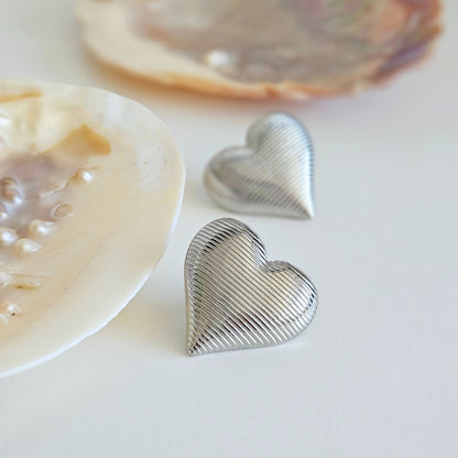 Kolczyki "MIST HEART" silver