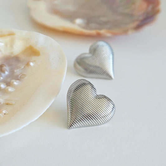 Kolczyki "MIST HEART" silver