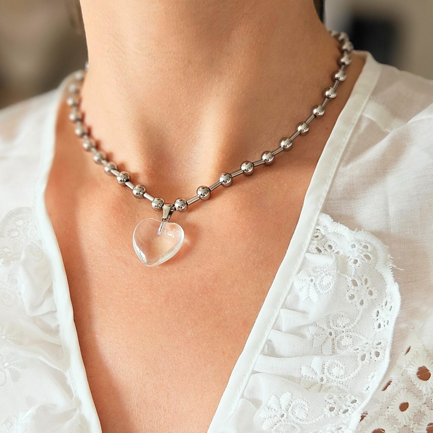 Naszyjnik "PURE HEART" silver