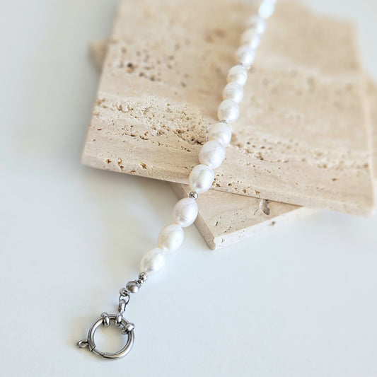 Połówka z perłami – Ocean Elegante (Perły) silver