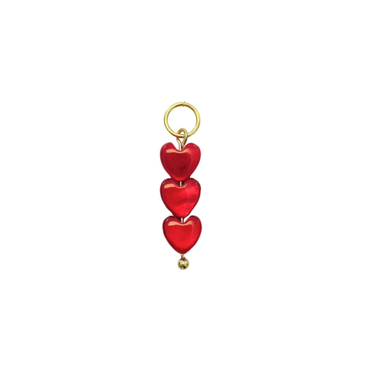 Charms "RED HEARTS"