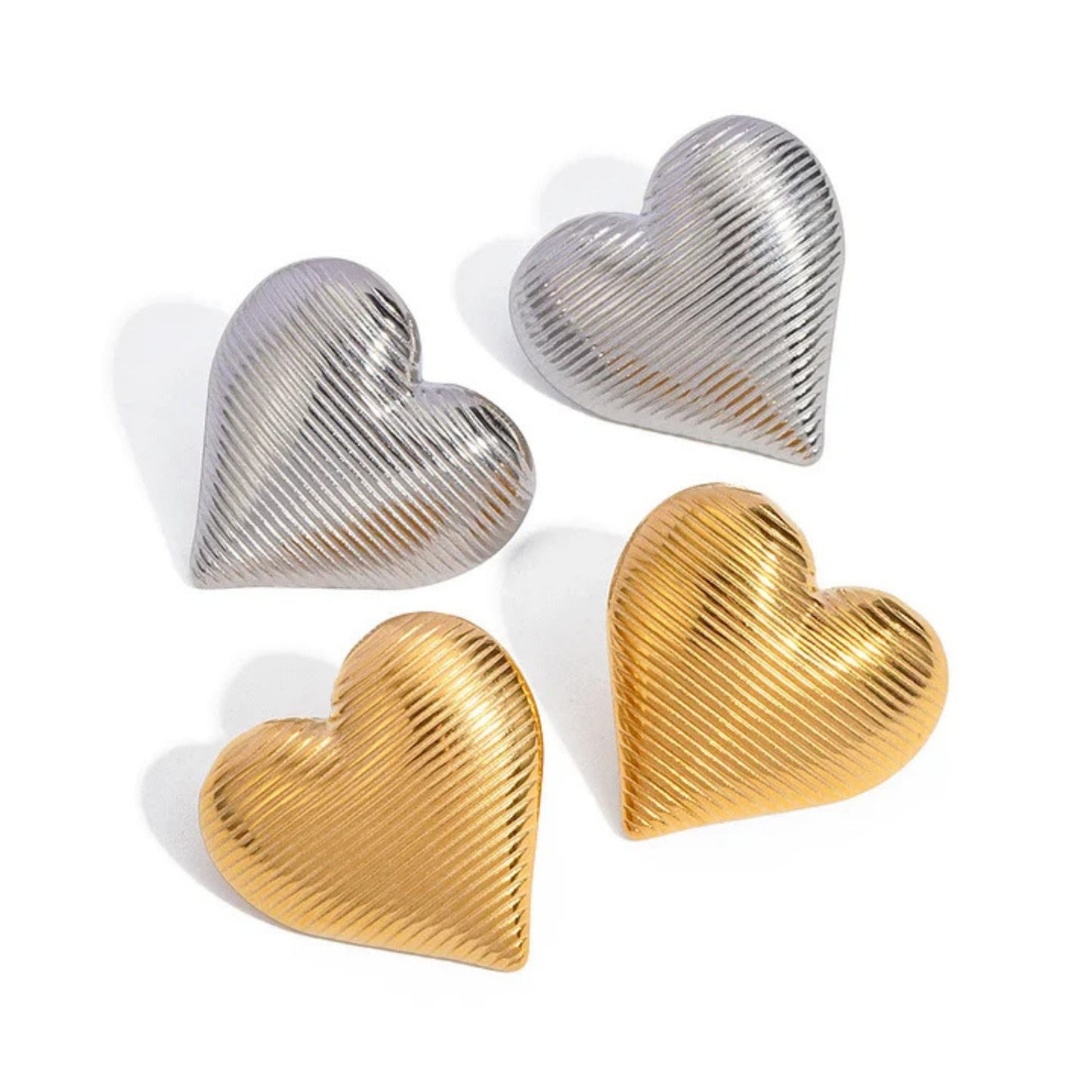 Kolczyki "MIST HEART" silver