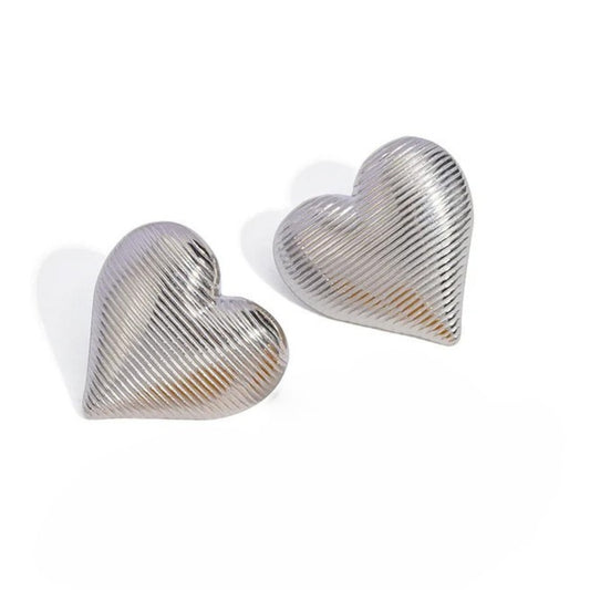 Kolczyki "MIST HEART" silver