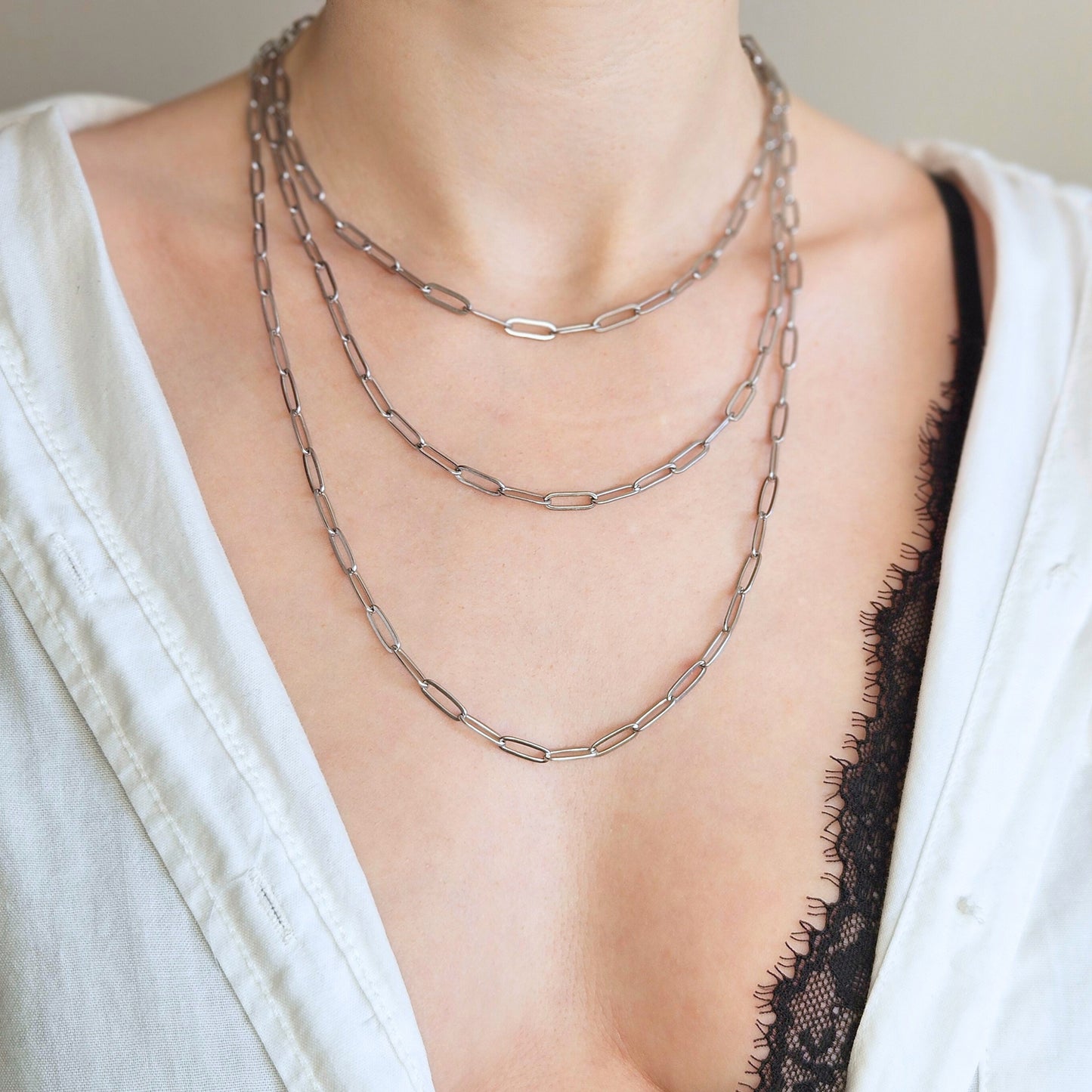 Łańcuszek AURA silver