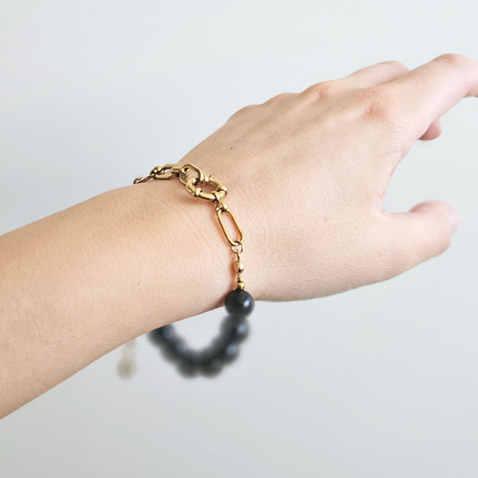 Bransoletka REVEN ZARA - agat czarny