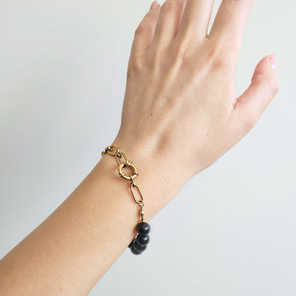 Bransoletka REVEN ZARA - agat czarny