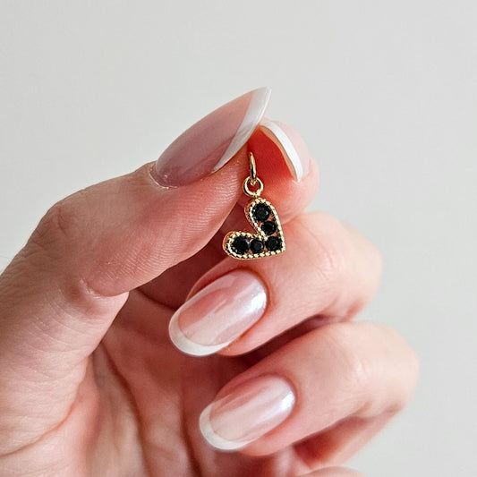 Charms SHINE HEART black