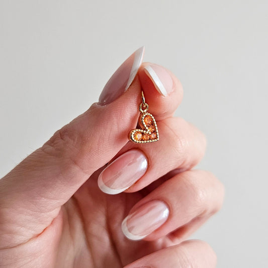 Charms SHINE HEART orange