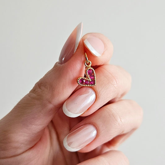 Charms SHINE HEART red