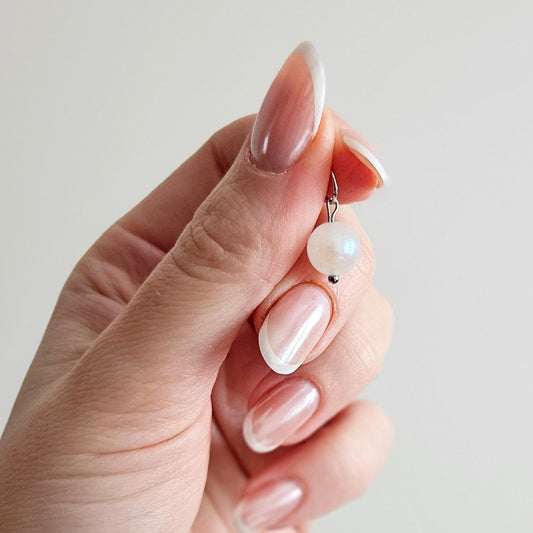 Charms STONE kamień księżycowy silver